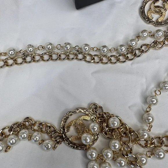 Chanel Vintage Gold and Pearl Chain with Charms Belt/Necklace - Picture 11 of 11